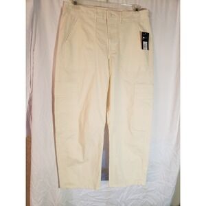Women's Universal Threads Cream Cargo Wide Leg Pants Size 12